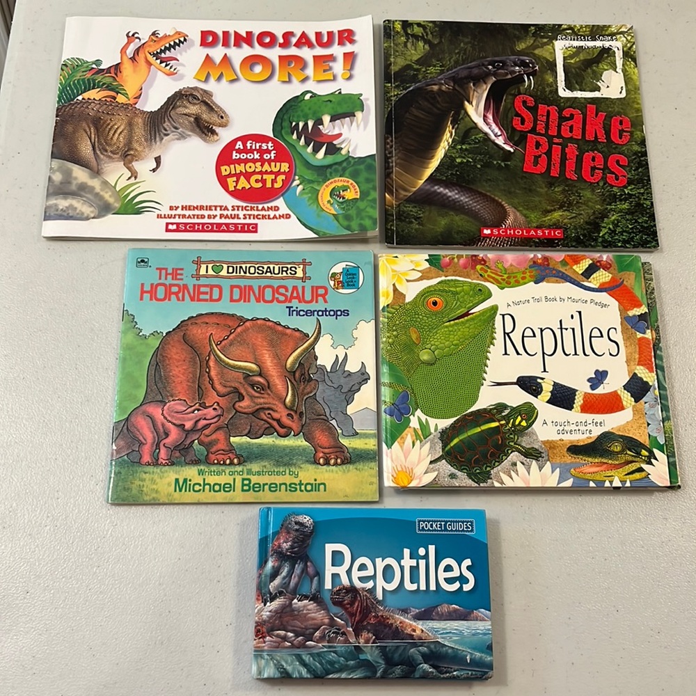 5 Dinosaur/Reptile Books